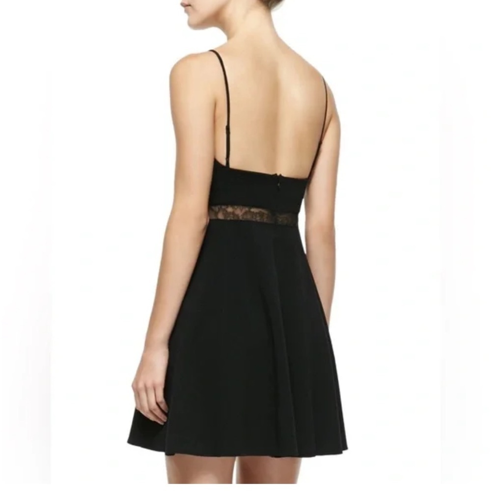 Beautiful 😍 Noam Hanoch Alexandra black Lace-Inset A-Line Black Dress Size 0 - Picture 2 of 14